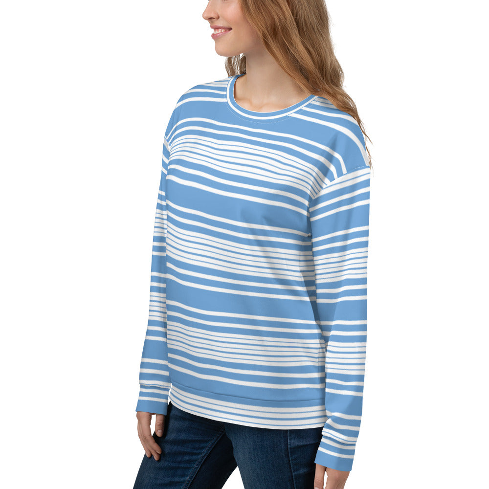 Iron Pattern Blue Collar Unisex Graphic Sweatshirt