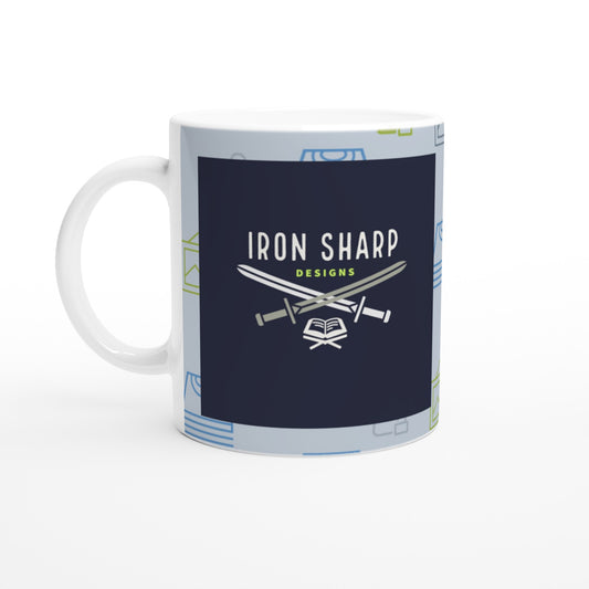 Iron Sharp Designs 11oz Ceramic Coffee Mug – Christian Gift