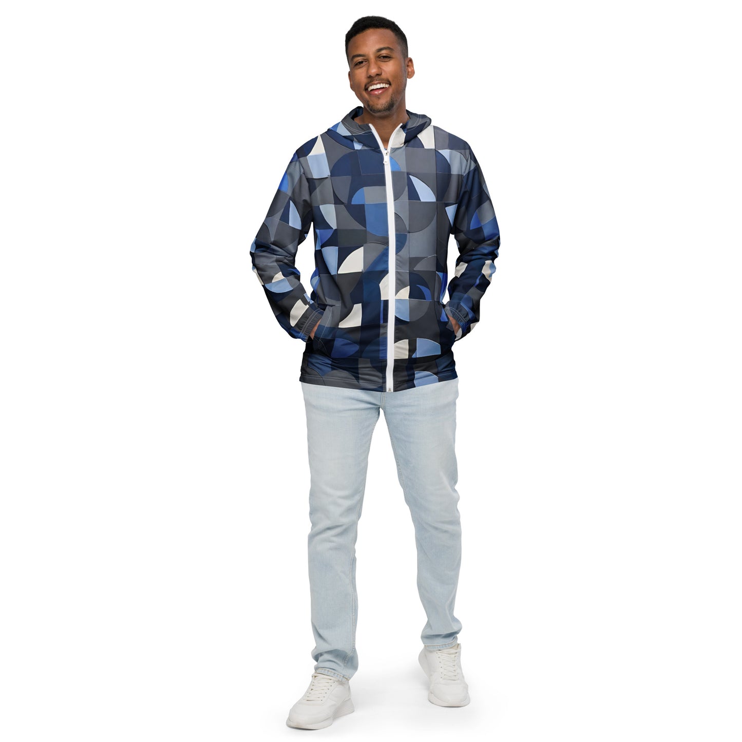 Neo Half Circle Blue Men’s Windbreaker