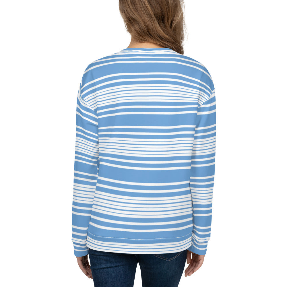 Iron Pattern Blue Collar Unisex Graphic Sweatshirt