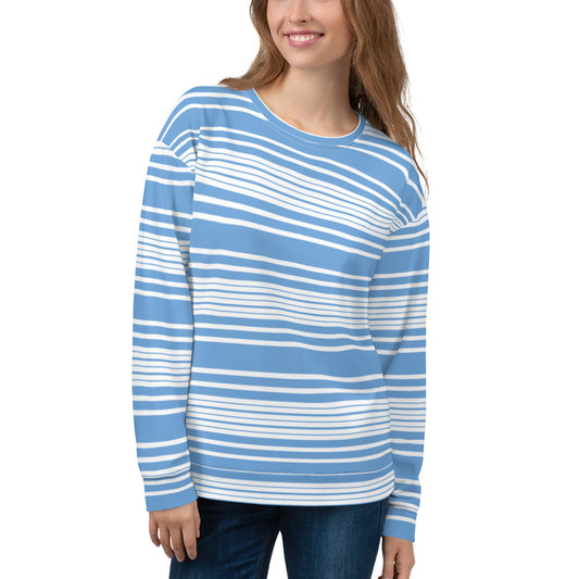 Iron Pattern Blue Collar Unisex Graphic Sweatshirt