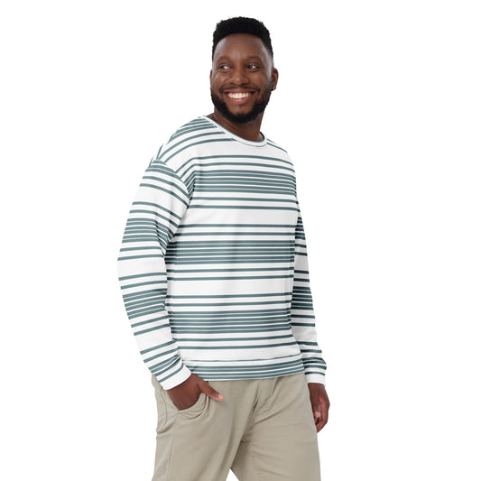 Iron Line Olive White Collar Unisex Graphic Sweatshirt
