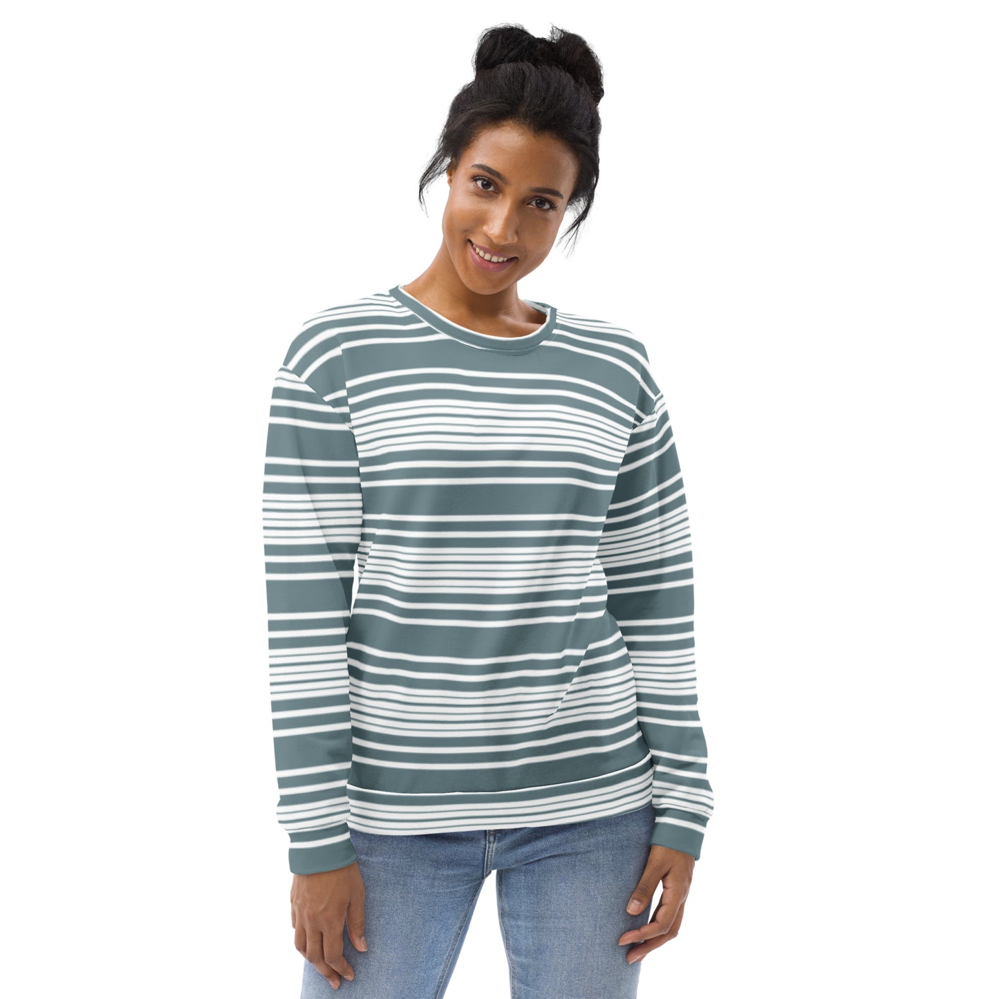 Iron Line Olive Green Collar Unisex Graphic Sweatshirt