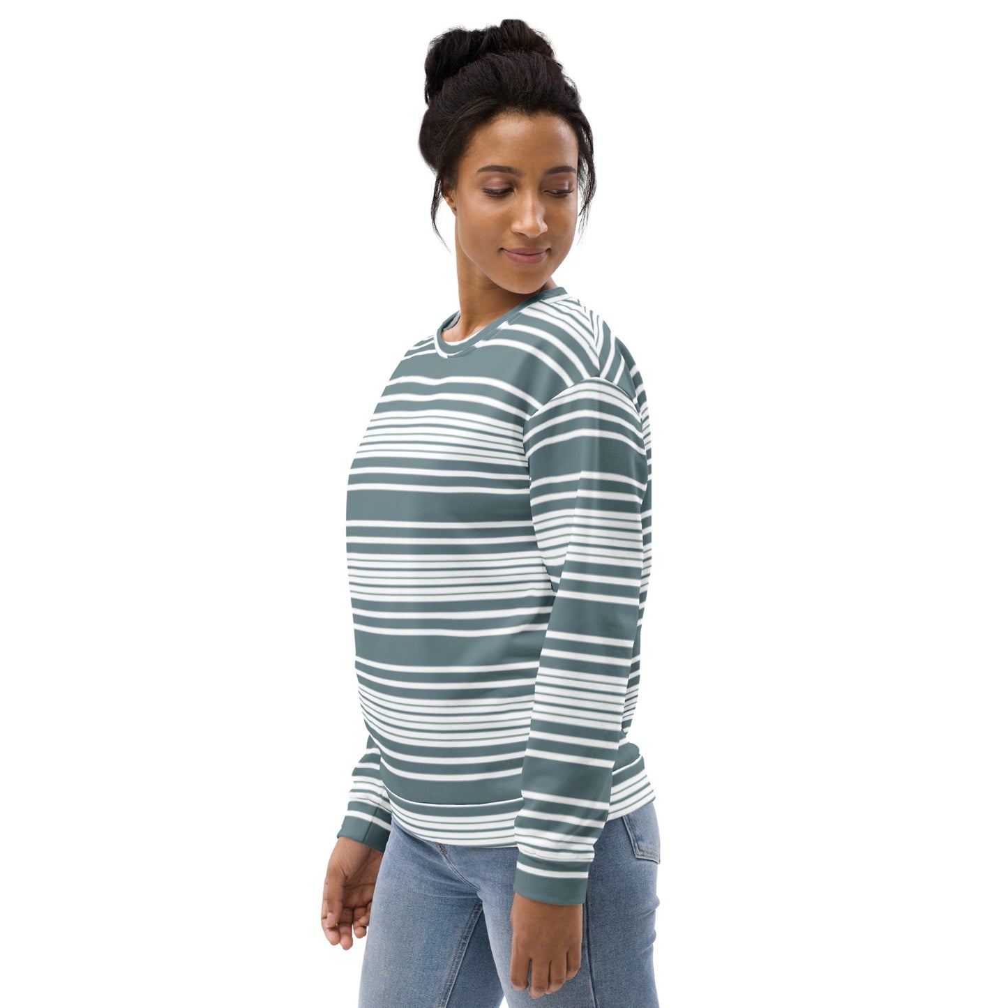 Iron Line Olive Green Collar Unisex Graphic Sweatshirt