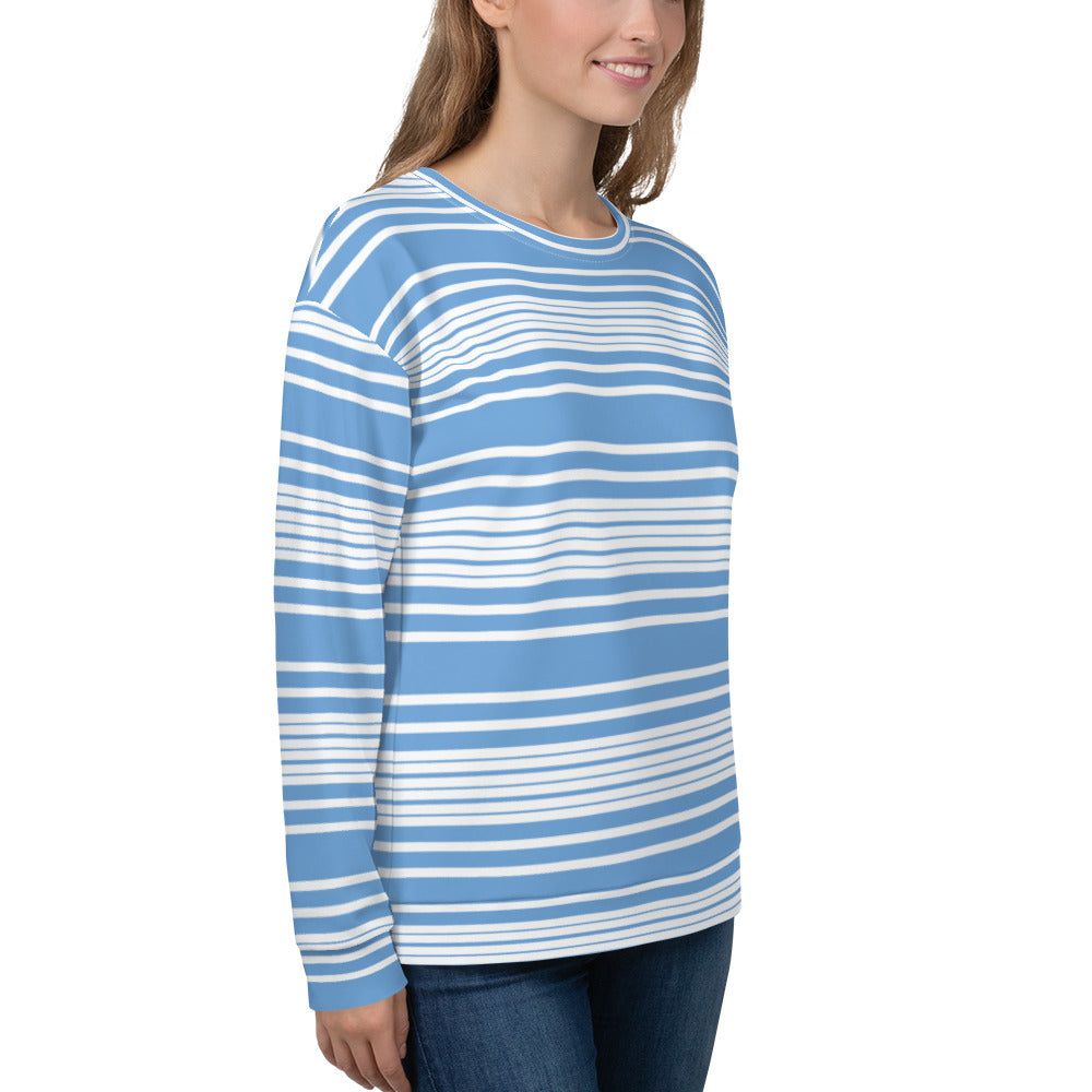 Iron Pattern Blue Collar Unisex Graphic Sweatshirt