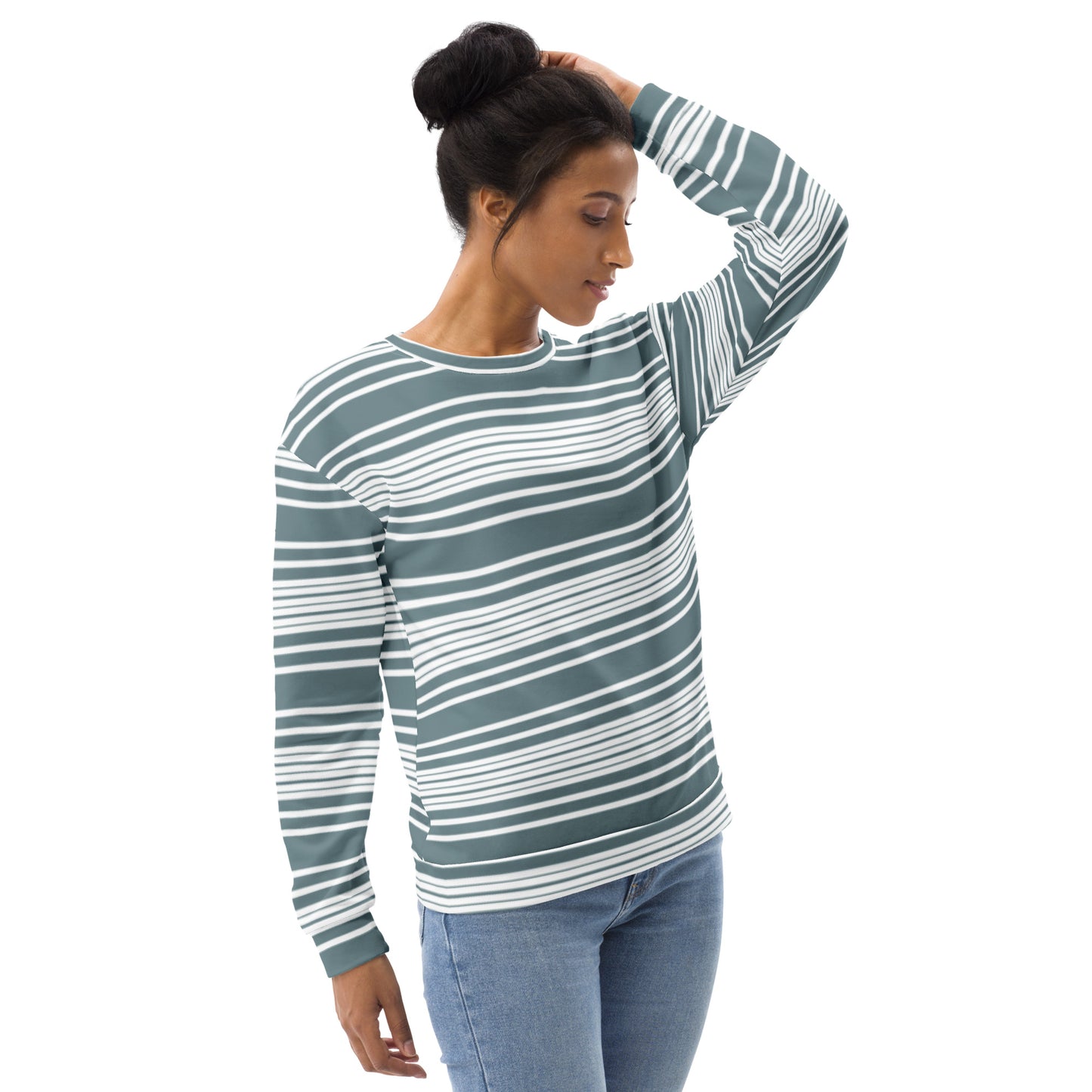 Iron Line Olive Green Collar Unisex Graphic Sweatshirt