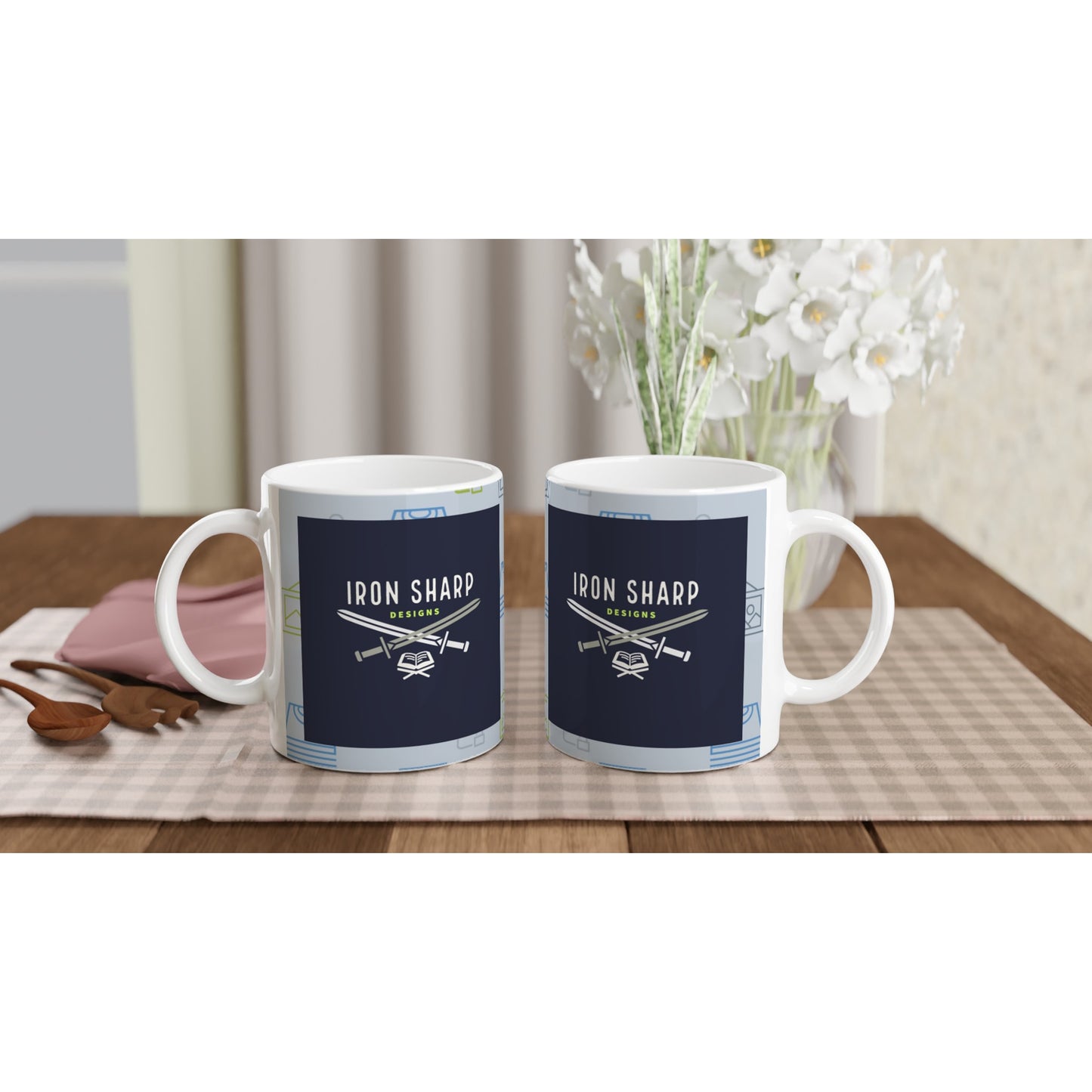 Iron Sharp Designs 11oz Ceramic Coffee Mug – Christian Gift
