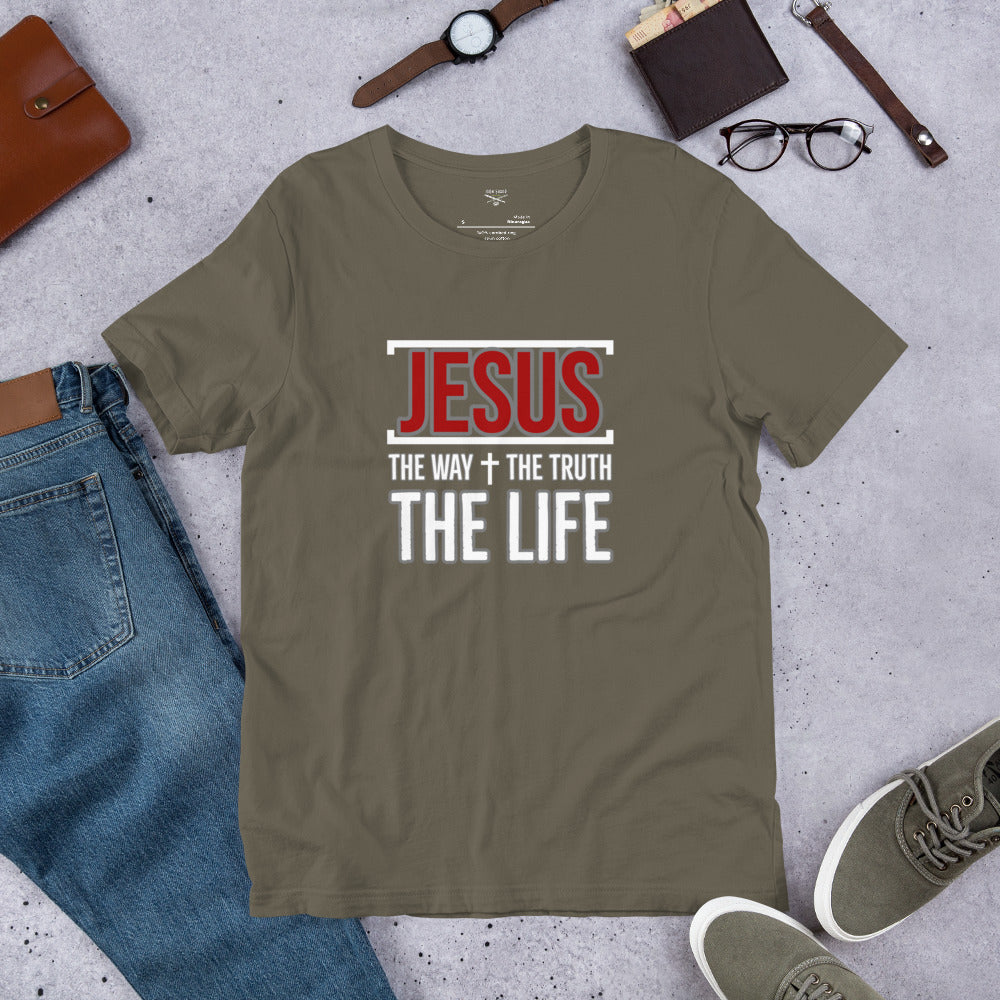 Jesus the Way Truth Life Men's t-shirt