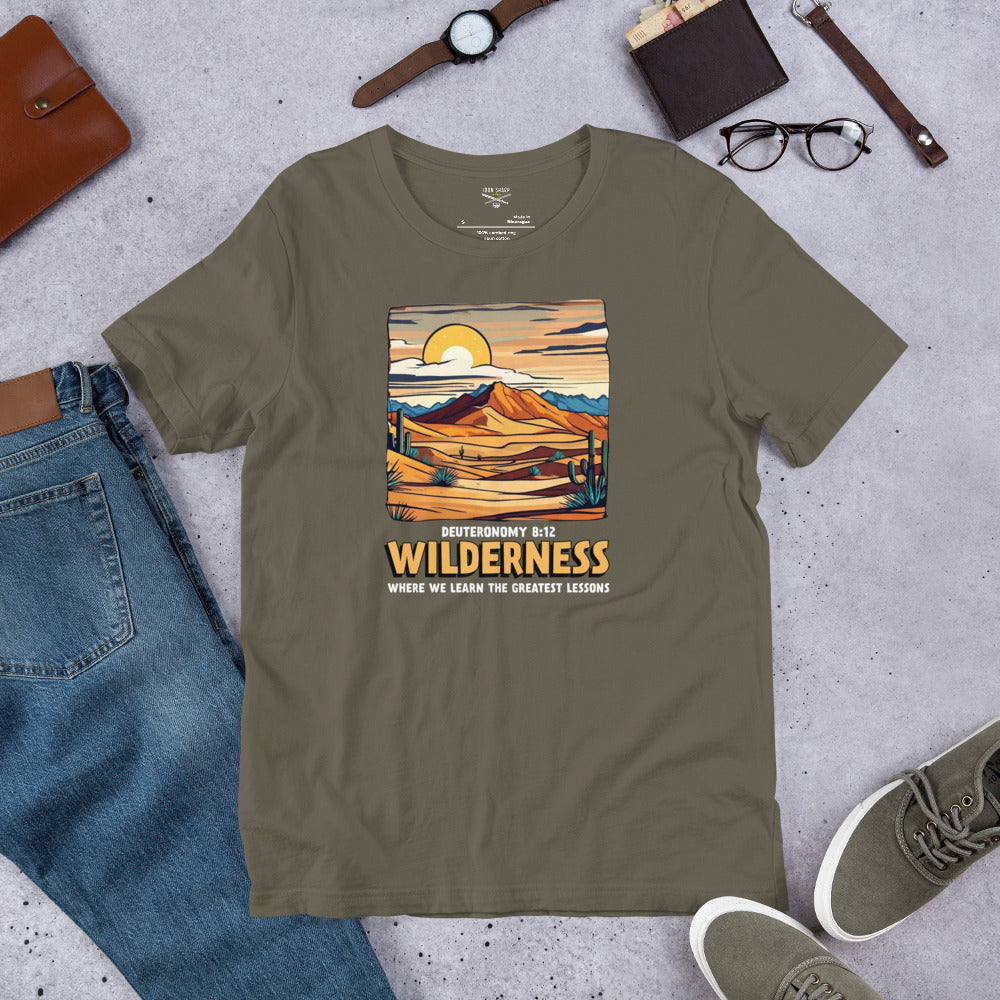 Wilderness Where We Learn The Greatest Lessons Unisex t-shirt