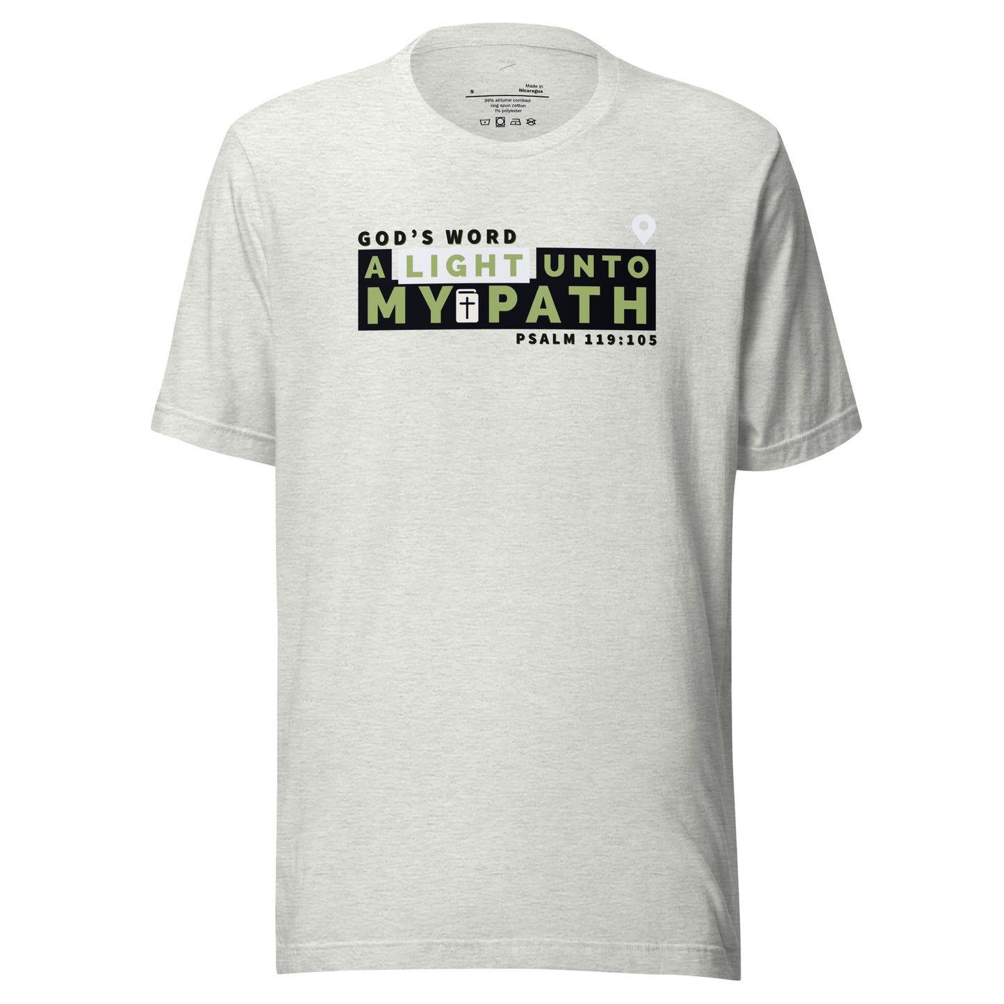 A Light Unto My Path (green) Unisex t-shirt