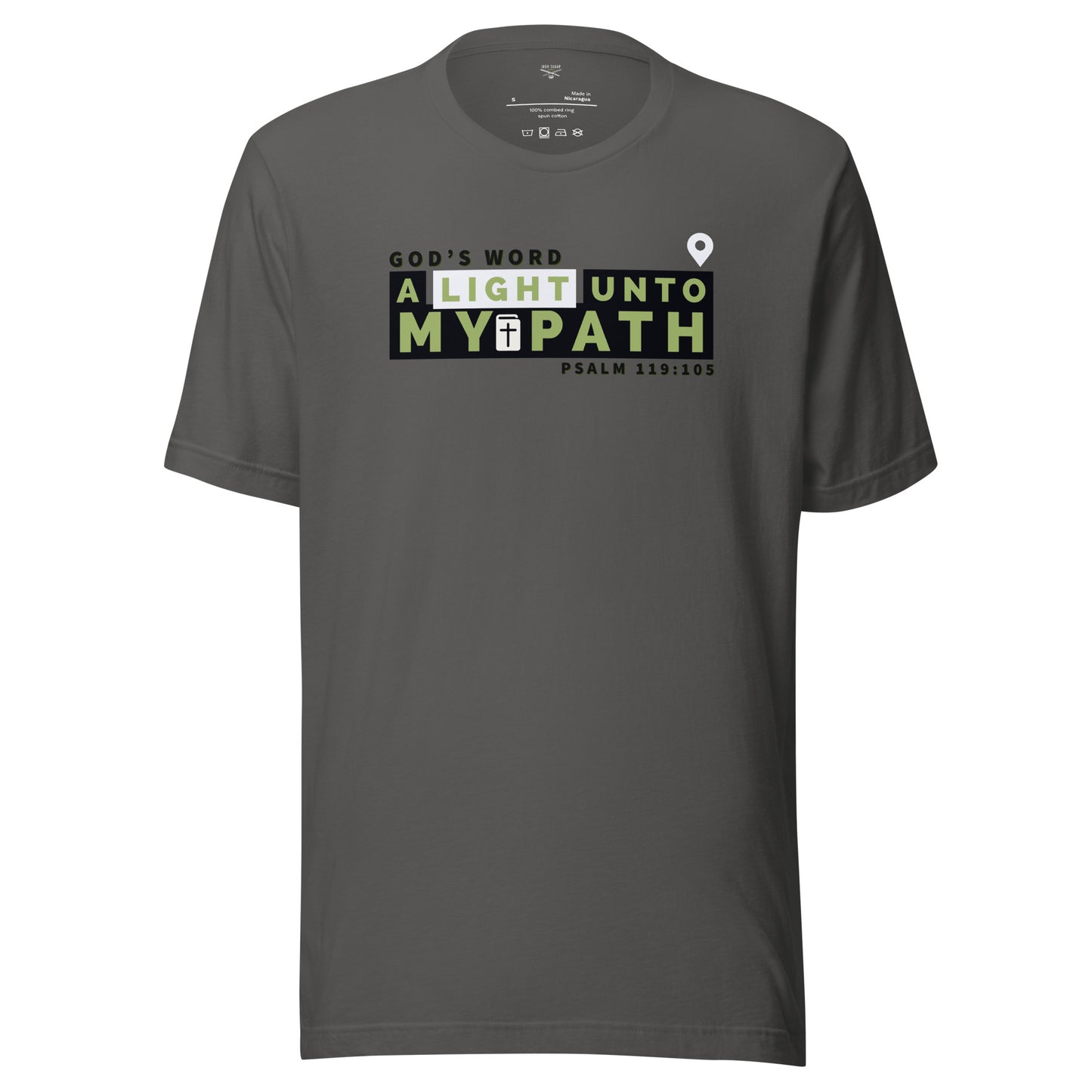 A Light Unto My Path (green) Unisex t-shirt