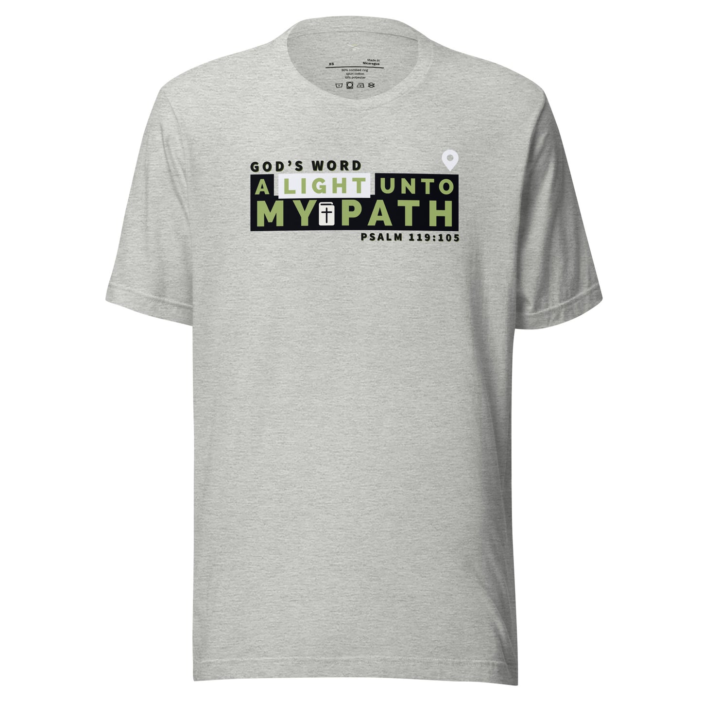 A Light Unto My Path (green) Unisex t-shirt