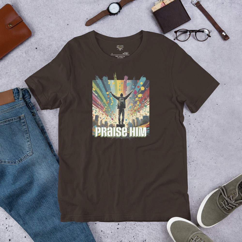 Praise Him Unisex Graph Ltr t-shirt