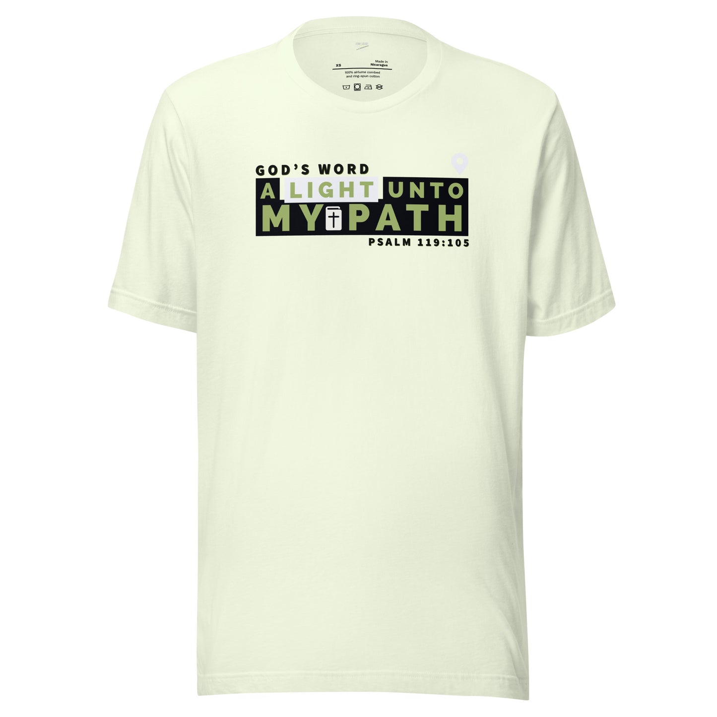 A Light Unto My Path (green) Unisex t-shirt