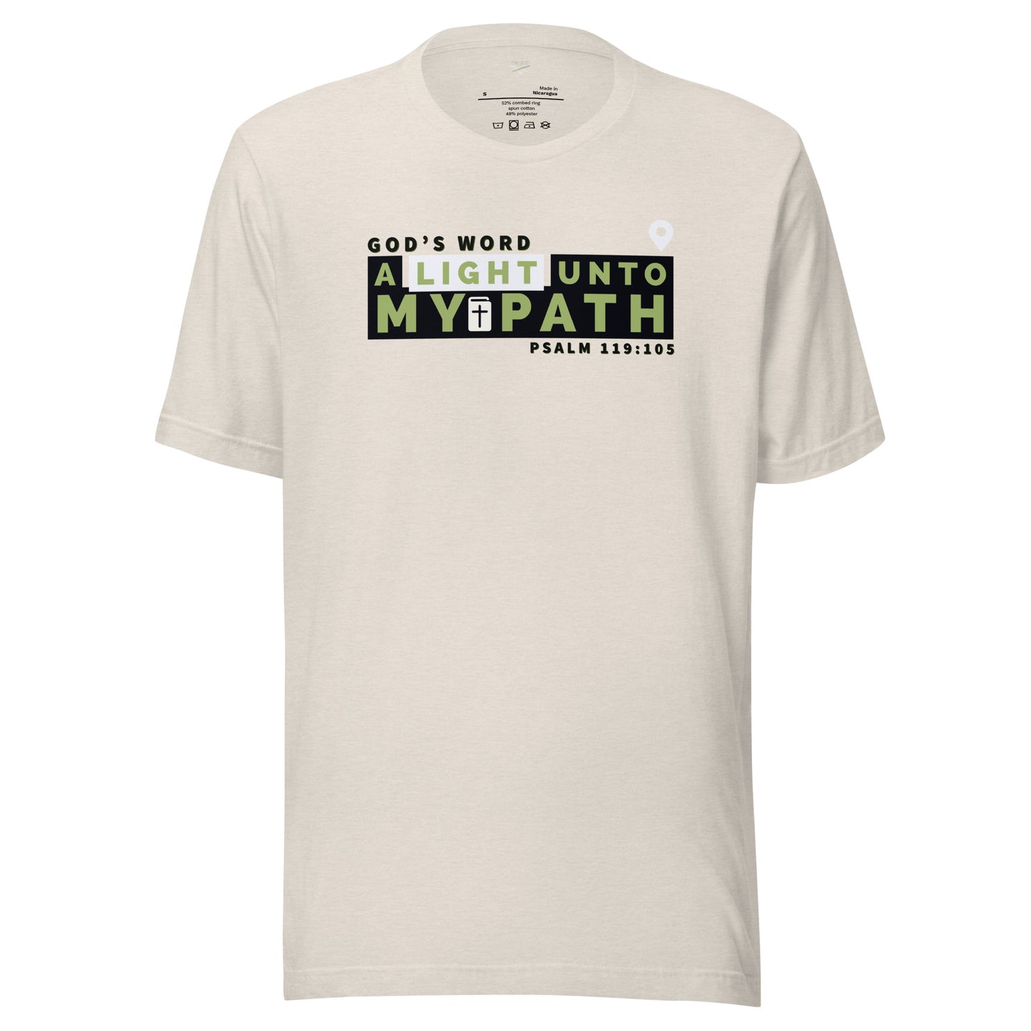 A Light Unto My Path (green) Unisex t-shirt