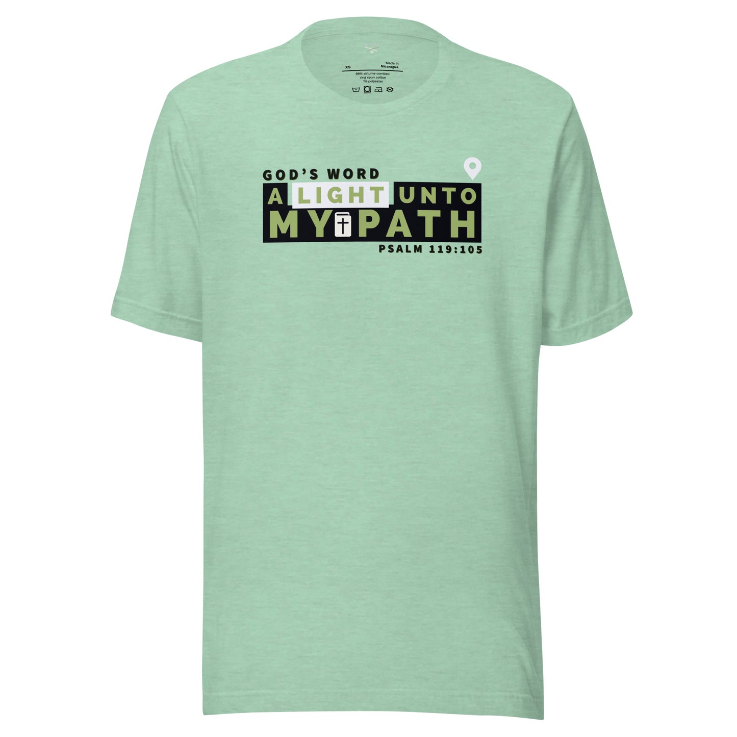 A Light Unto My Path (green) Unisex t-shirt