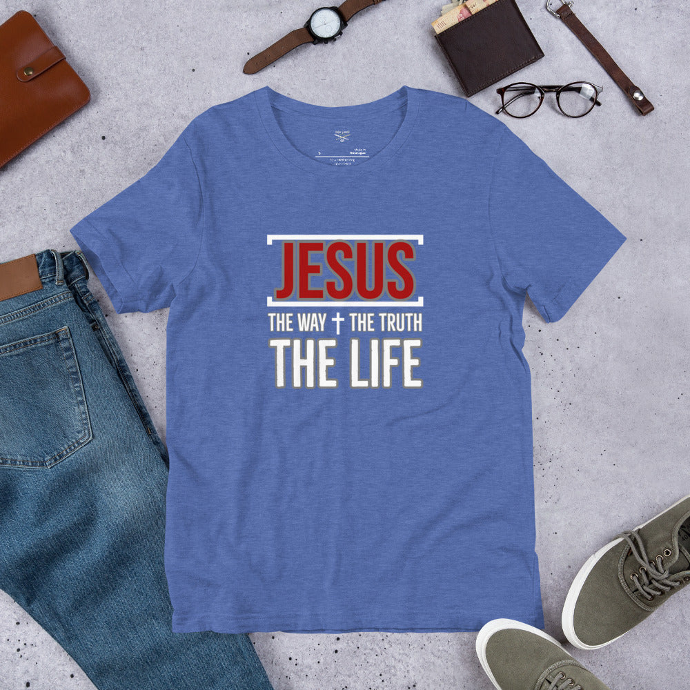 Jesus the Way Truth Life Men's t-shirt