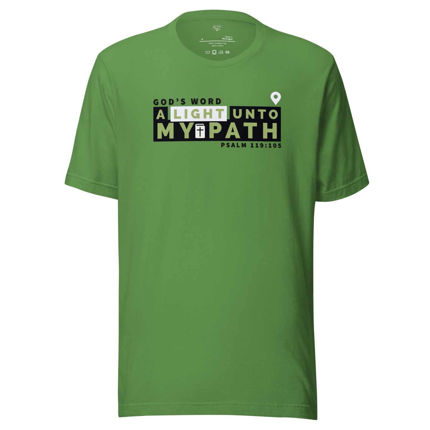 A Light Unto My Path (green) Unisex t-shirt