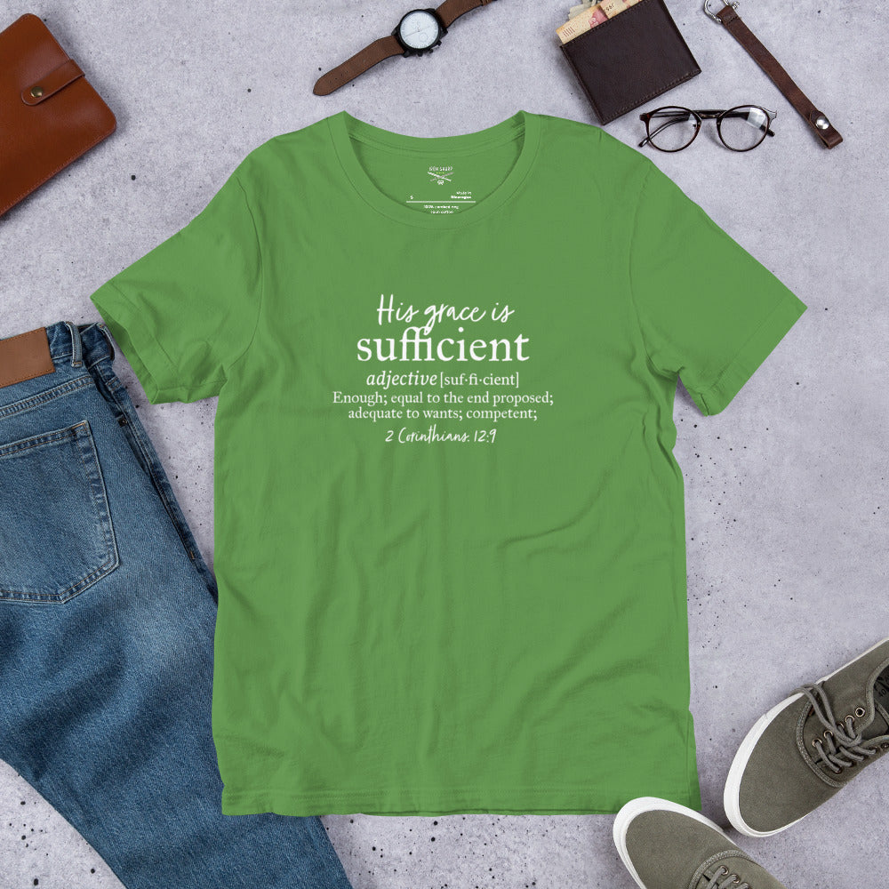 His Grace Is Sufficien WtLtr t 2 Corinthians 12:9 Unisex t-shirt