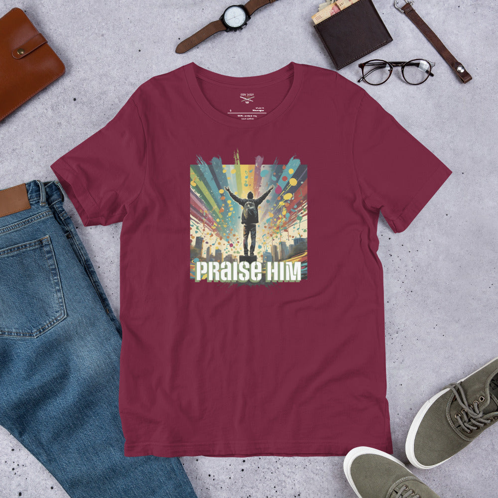 Praise Him Unisex Graph Ltr t-shirt