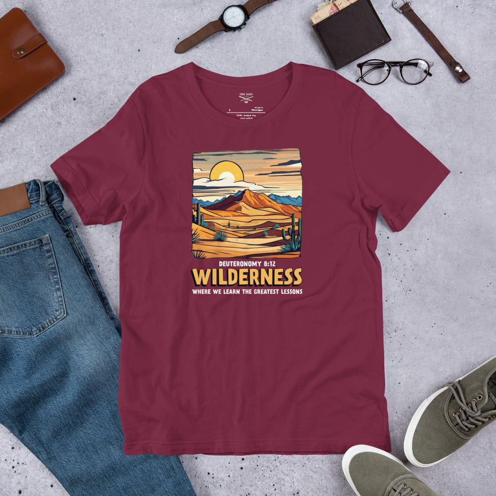 Wilderness Where We Learn The Greatest Lessons Unisex t-shirt