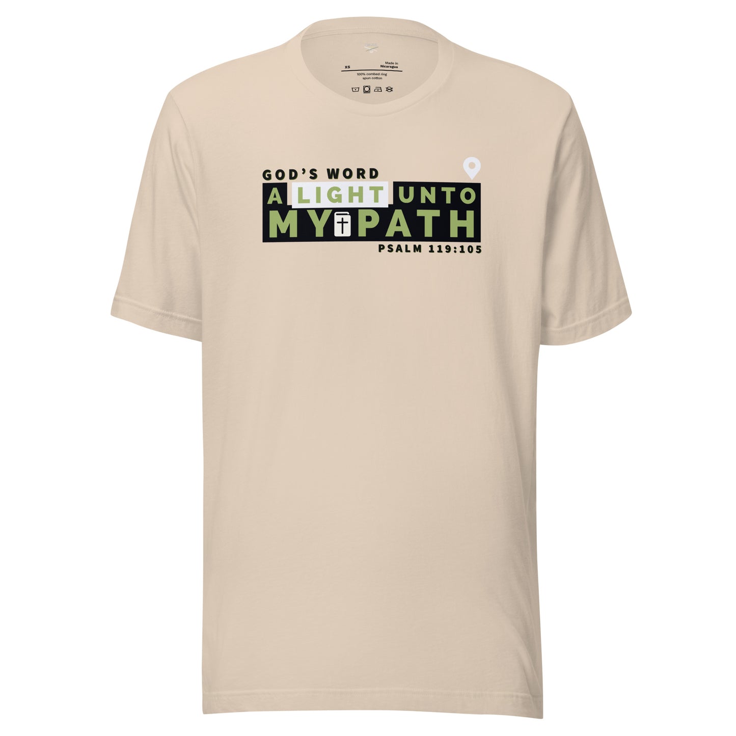 A Light Unto My Path (green) Unisex t-shirt