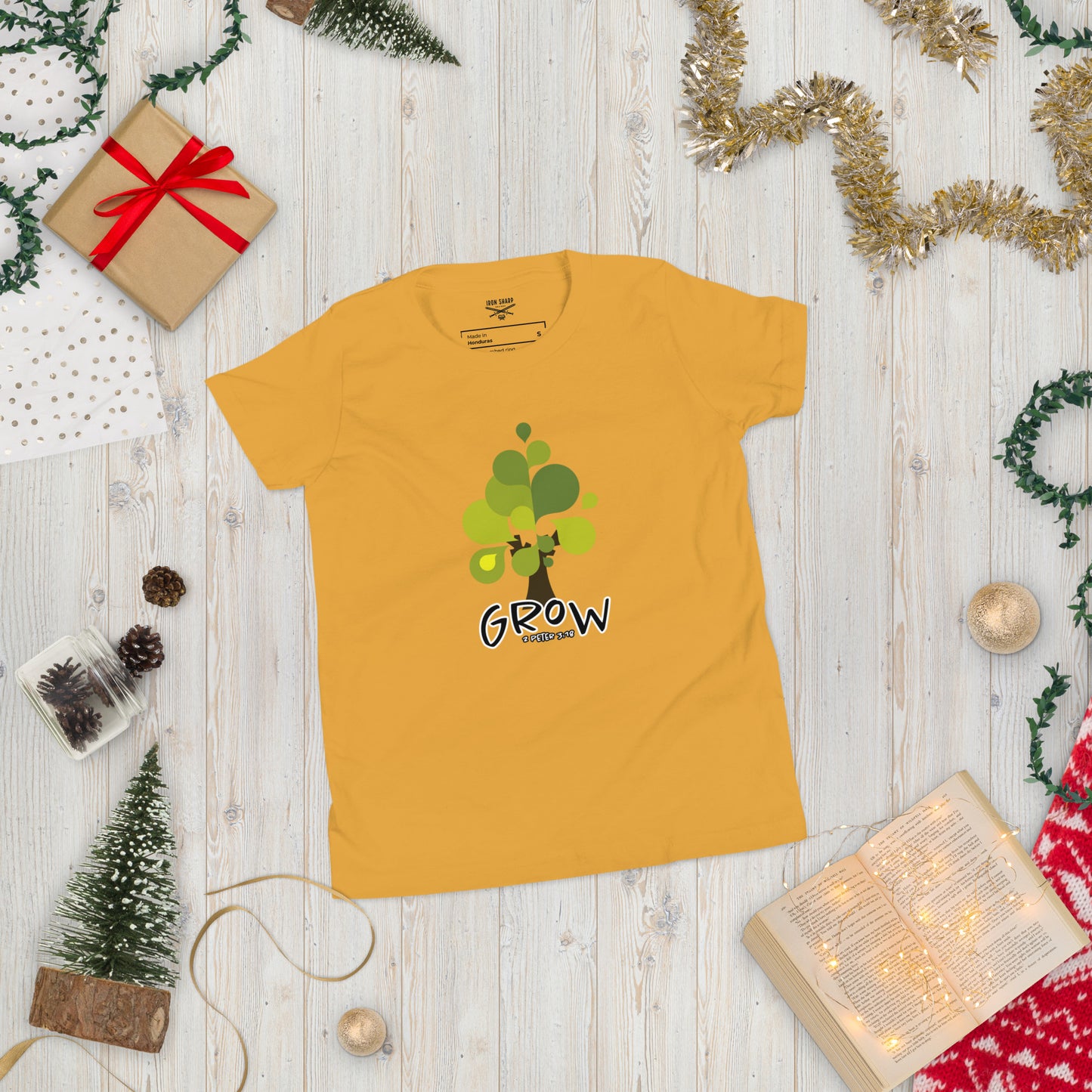 Grow 2 Peter 3:18 Youth Short Sleeve T-Shirt