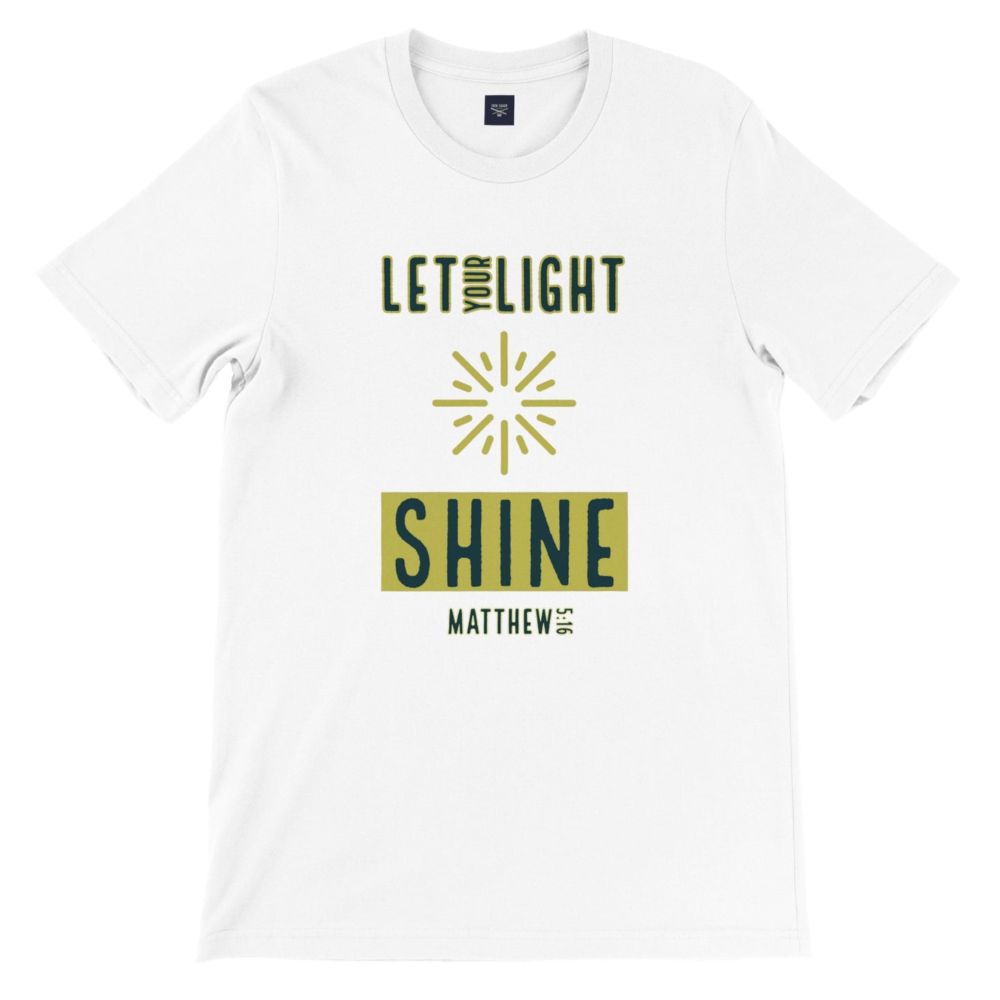 Let Your Light Shine Matthew 5:16 Faith Premium Unisex Crewneck T-shirt