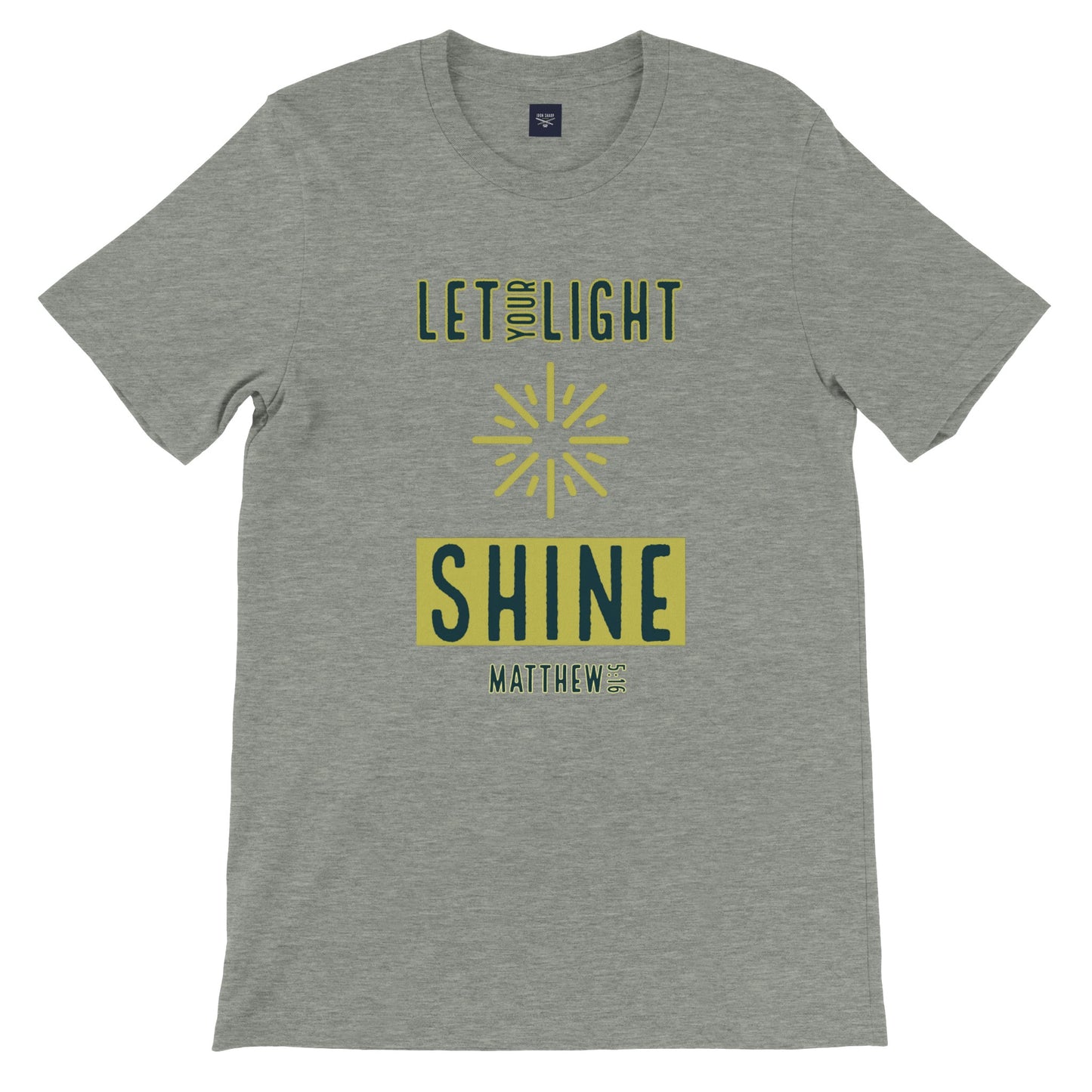 Let Your Light Shine Matthew 5:16 Faith Premium Unisex Crewneck T-shirt